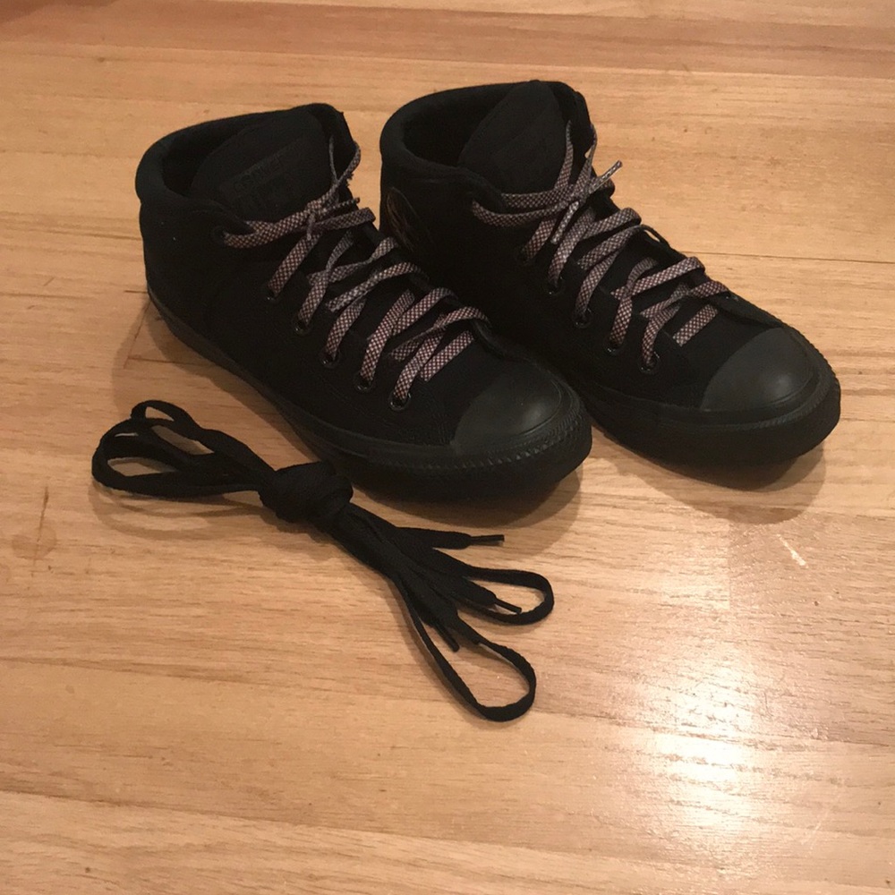 Black high top Converse